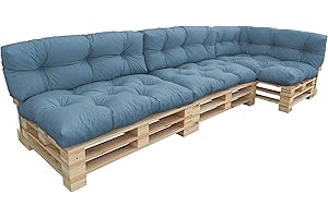 chilly pilley poduszka na paletę EU wodoodporna poduszka ogrodowa płatki pianki różne rozmiary i kolory (7 zestaw pastelowy)