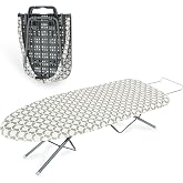 Shrivee Small Folding Ironing Board with Compact and Space Saving Portable Stand (Grey)