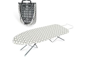 Shrivee Tabla de Planchar Plegable Pequeña con Soporte Portátil Compacta y Ahorradora de Espacio (Gris)