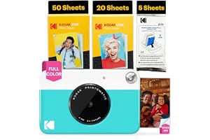 KODAK Printomatic Full-Color Instant Print Digital Camera - 75 Sheets BUNDLE - Prints On Zink 2x3" Sticky-Back Photo Paper