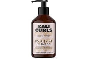 ‎BALI CURLS BY HANK GE BALI CURLS Nourishing Shampoo – Nährendes Haarshampoo – Hochwertiges Shampoo für Naturlocken – Veganes Haarwaschmittel für geschmeidiges, gesundes Haar – 250ml