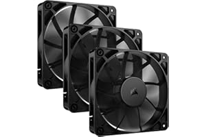 CORSAIR RS120 120 mm PWM Wentylatory – Połączenie Daisy-Chain – Niski Poziom Hałasu – Łożysko Magnetyczne – Pakiet Potrójny – Czarny