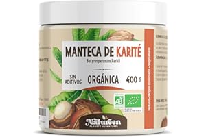PLANÈTE AU NATUREL Manteca de Karité Orgánica 400 gr - 100% Vegetal - Uso alimentario - para Cuerpo - Cara - Piel - Pelo- Uñas - Cabello