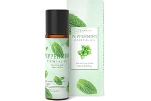 ASAKUKI Peppermint Essential Oil 10ml, Pure & Natural Peppermint-Oil, Therapeutic-Grade Aromatherapy Mint Essential Oil, Scented Oils for Diffuser, Humidifier, Relax, Sleep, Perfect Gifts