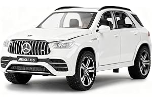 TGRCM-CZ 1:32 Scale Compatible with Benz AMG GLE 63S SUV Toy Car,Alloy Diecast Pull Back Car Model with Light and Sound Toy Vehicles for Kids Boys Girls Gift (White)
