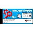 Cherry Carbonless School Accident Report Duplicate Book GDPR | 99mm x 210mm | 50 Duplicate Sets | Both Copies Perforated | Ideal for Schools, Nurseries & Childcare Providers **20 Pack**