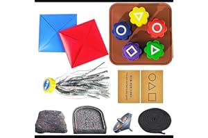 AIDODIA 10 PCS Jeu Traditionnel Coréen, Gonggi Jack Stone Pebbles Set – Jeu Gong-gi Jouet Éducatif Classique pour Enfants,Jebi Chagi, Biseokchigi, Paeng-y, Folklorique Coréen, pour Tous Le Âges