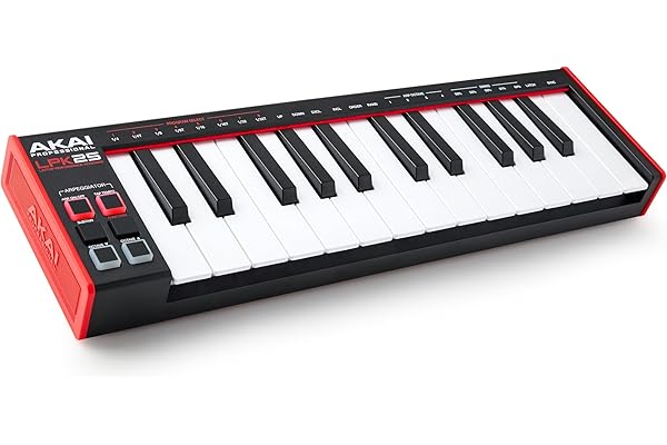 Akai Professional LPK25 - Clavier MIDI USB avec 25 Touches Synthé Réactives pour Mac et PC, Arpégiateur et Logiciel de Production Musicale