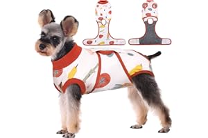 Kuoser Hundebody nach OP, Atmungsaktive Hundebody nach Kastration Rüde/Hündin Katzenbody nach OP als Leckschutz, Schutzkragen Hund Alternative für Hunde Katzen