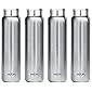 Milton Aqua 1000 Stainless Steel Water Bottle, Set of 4, 950 ml Each, Silver | 100% Leaf Proof | Office Bottle | Gym…