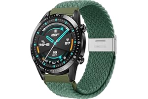 HATOLOVE Kompatibel mit Huawei Watch GT2 Armband 46mm, Huawei Watch GT 4 46mm, GT 3, GT3 Pro 46mm, GT2 Pro, GT 2e, GT Runner, Huawei Watch GT Sport Active Classic 46 mm, 22mm Elastic Adjustable Nylon Armband