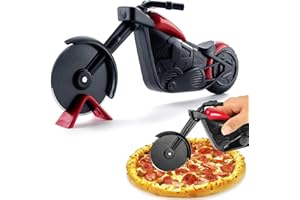 GEFIRE Cortador Pizza Motocicleta, Rueda de Pizza, Rueda De Pizza Creativa para Motocicleta, Cortadora de Pizza de Acero Inoxidable, Pizza Ruedas Cortadora Cuchillo Regalo Creativo Cocina Herramientas