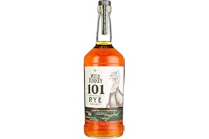 ‎WILD TURKEY Wild Turkey Kentucky Rye Whiskey - Kraftvoller Whiskey aus den USA - ideal für Cocktails und Mixgetränke - 50,5% Vol. Alkohol - 1 x 1 l