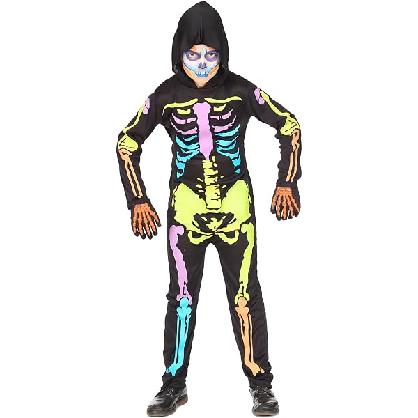 Amscan Nachhaltiges Skelett-Kostüm Für Mädchen (6–8 Jahre) – Halloween-Overall Mit Maske
