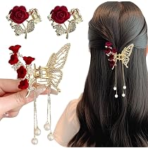 Pince à Cheveux Oversize Paon Strass - Accessoire Mode Pour Femmes Et Filles
