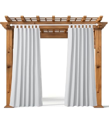 Tende Da Sole Per Esterno Liveinu 2 Pezzi 210x230cm - Impermeabili, Termiche, Con Anelli, Beige