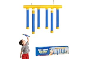 ELIPHONTOWNE Catching Sticks Game - Hand Speed Challenge Toy Adult Kid, 3 Speeds Reaction Training Stick Sensory Toys, Kids Drop Pick up Sticks Game, Hand-Eye Coordination Gift for Party/School/Family TOY 0115
