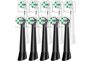 CALLYSONIC Testine Compatibile con iO Spazzolino Elettrico, per iO 2/3/4/5/6/7/8/9/10 serie, Rimozione della placca profonda, 10 pz, 5 bianco+5 nero