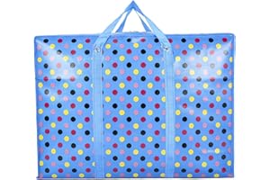 YUKNEES Reißverschluss Aufbewahrungstasche,98L Wasserdicht Umzugstaschen,für Ornamente,Große langlebige für Bettwäsche, Kleidung, Decken, Kissen (Blau)