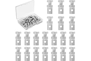 XIHIRCD 20pcs Universal 1/8" Throttle Brake Cable Ends, Premium Metal Go Kart Throttle Cable Stops Locks Kit Bike Bicycle Brake Cable Clamp Cap Practical Parts Accessories(Silver)