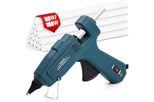 ASSARK Pistola Colla a Caldo Colla a Caldo, 60/100 W Pistola a Caldo Professionale, con 15 pezzi Colla Stick di Colla, 11 mm x 220 mm, per Scuola, fai da te, Riparazioni Rapide a Casa