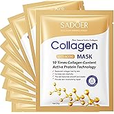 10 PCS Korean Collagen Face Masks – Instant Hydration, Anti-Wrinkle, Skin Firming & Brightening Sheet Masks for All Skin Type