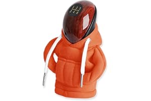 Lohca Sweat Pommeau de Vitesse, Couvercle Levier de Vitesse, Le Cadeau Parfait pour Les Passionnés d'Automobiles, Hoodie Car Gear Shift Cover, Orange
