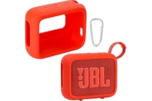 co2CREA Housse en Silicone Compatible Speaker Case pour JBL Go 4 Enceinte Bluetooth Portable (Comprend Un Manchon en Silicone Uniquement)