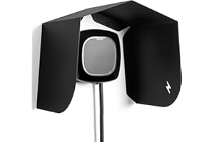 ETTERR Cubierta para Cargador de Coche eléctrico, Techo, Protectora, Marquesina, Caja, Accesorios de Pared, Carpa, Kit de protección, Refugio, Toldo, Estructura, Cobertizo, Sombra, Soporte. (Negro)