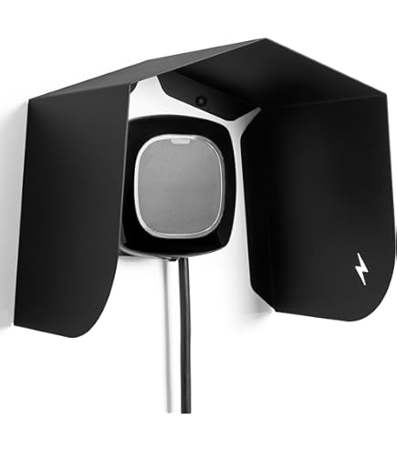 KMQRDZi Protecteur De Wallbox, Toit De Protection Contre Les Intempéries, Armoire De Charge, Blanc, 40 X 30 X 39 Cm, 3 Kg