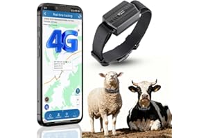 Winnes 4G GPS Rastreador GPS para Perros, Ganado, Caballos y ovejas 3000 mAh IP66 Impermeable en Tiempo Real con Collar para Perros, Caza, Ganado, Caballos, ovejas y Camellos.