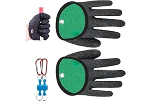 LZYKJGS 2 Pièces Gants de Pêche, Gants de Chasse, Gants Pêche Imperméables, Gants de Peche, avec Magnétique Boucle, pour Pêche