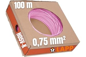 Cavo per cablaggi H05V-K 1 x 0.75 mm² Rosa LappKabel 4510082 100 m