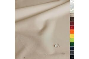 TOLKO wasserdichter Stoff Meterware | Nylonstoff für Plane Hülle Regenschutz Sonnenschutz Abdeckung | 180cm breit | reißfestes Segeltuch wasserfest beschichtet Outdoorstoff zum Nähen (Beige)