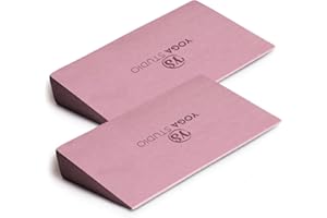 Yoga Studio EVA Yoga Wedge Blocks - 2 Pack (Pair) | Slant Board Twin Pack | Calf Stretcher | Lightweight EVA Foam | Mini Half Wedges | Non Slip Yoga Wedge for Wrists and Hands