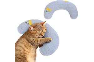 DENTRUN Cat Pillow Pets Soft Toy Cat Calming Pillow for Dog Anxiety Relief Puppy Hugging Pillow Neck U Shaped Pillow Dog Bed Cushion Sleeping Improve Comfort Cat Plush Toy