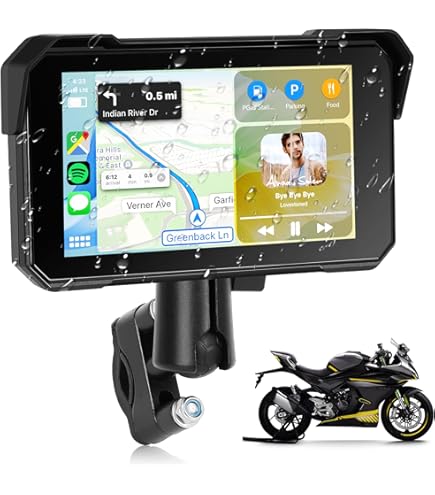 CAMECHO Carplay-display, draadloos, voor motorfiets, draagbaar CAMECHO Carplay-display, draadloos, voor motorfiets, draagbaar
