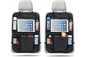 KITDAHOM Juego de 2 Organizadores para Coche - Organizador de Asiento de Coche, Material de Nailon, Impermeable y Resistente, con Gran Espacio de Almacenamiento, Apto para Asientos de Coche y Uso Doméstico