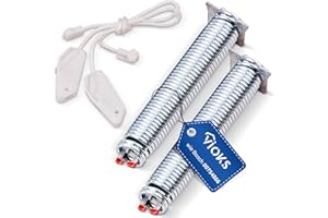 VIOKS Türscharnier Feder Set Ersatz für 00754866 Bosch Feder Geschirrspüler - 2x Rot Federn mit Seilzug für Balay Neff Siemens Bosch Spülmaschine