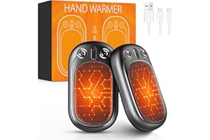 Dwelilin Scaldamani Elettrico Ricaricabile USB Riutilizzabile 2pz Fino a 12 Ore,Scalda Mani Portatile Tascabili Scaldino Elettrico Mani Regali per Donne Uomini Raynaud Outdoor Campeggio Sci Golf