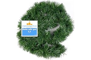 ‎TK GRUPPE TIMO KLINGLER Weihnachtsgirlande grün 10 Meter - künstliche Dekogirlande Ø 10 cm - Tannen Girlande Weihnachten