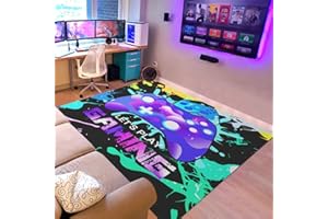 Keivvsh Large Rugs for Kids Boys Gamer Area Carpet Printed Controller Gamepad Area rug Home Decor Non-Slip Comfy Floor Casual Mat - 40"x60"in