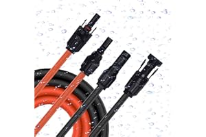LIJEPNA Solarkabel 4mm²-Solarkabel Verlängerung 6mm²-Photovoltaik Verlängerungskabel 0.5m/1m/2m/3/4m/5m-IP68 Wasserdichter Stecker-Rot&Schwarz (4mm² Solarkabel (2X2m))