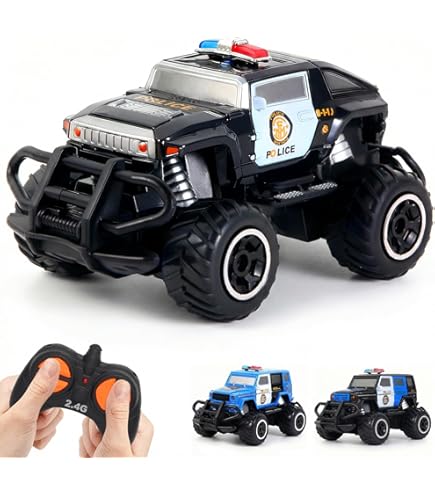 BAZADER Op afstand bestuurde auto, drift RC-auto, speelgoed, spelletjes vanaf 5, 6, 7, 8, 9, 10 jaar, jongens en kinderen, cadeau voor jongens, 1:18 met sprays en lichten, 2 batterijen voor 60 minuten