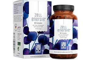 ‎NATURTREU Zellenergie - NAD+ Faktor - mit Nicotinamide-Riboside 300mg (NR) - NAD Komplex - Betain, Resveratrol, Coenzym Q10, Taurin & Vitamin B3 - laborgeprüft in Deutschland – 90 vegane Kapseln von NATURTREU