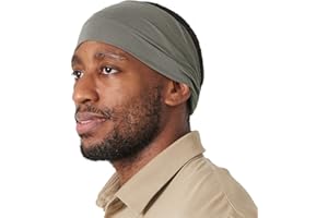 CHARM Multiuse Headband Hair Wrap for Women & Men, Casual Headwear & Wide Gym Wrap Headband Charcoal Grey