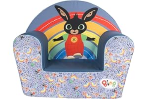 TATAWAY IN VIAGGIO SI CRESCE Poltroncina Bing in Jeans per Bambini - Comoda e Sicura, Design Divertente con Bing e Flop - Perfetta per Camerette e Angoli Gioco