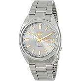 SEIKO Erkekler i&ccedil;in Otomatik Saat 5-7S Koleksiyonu - G&uuml;n/Tarih Takvimi, Aydınlık Eller, Paslanmaz &Ccedil;elik Kasa ve Bileklik