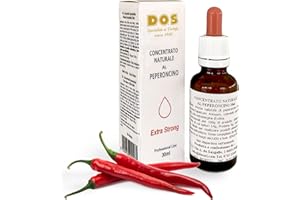 DOS TARTUFI Concentré Naturel Aromatisé au Piment 30 ml Extra fort pour usage professionnel Essence/Extrait TRÈS CHAUD - Rouge - Idéal pour la viande, les pâtes, les sauces, l'huile d'olive extra vierge