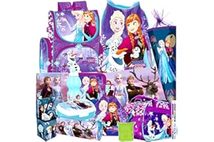 Frozen Eiskönigin ELSA Olaf 21 Teile Schulranzen Tornister RANZEN Schulrucksack Set Schultüte 85 cm Sporttasche mit Sticker-von-Kids4shop
